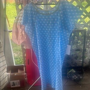 Blue Polka Dot gown for hospital